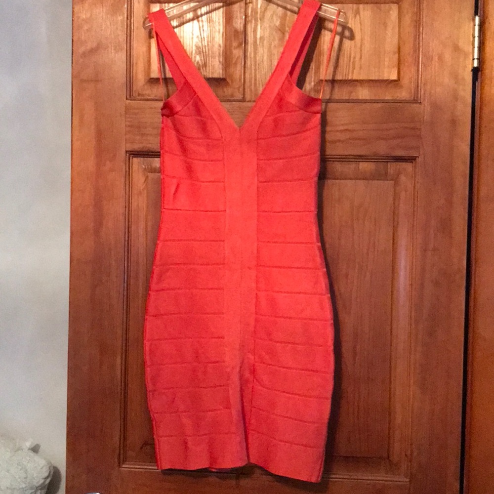 French Connection Orange Bandage Dress